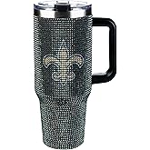 The Memory Company Officially Licensed NFL Game Day Tumbler - 40oz Stainless Steel Double-Wall Insulated Team Color Bling Cup with Team Logo, NFL Licensed Sports Travel Mug with Lid & Straw