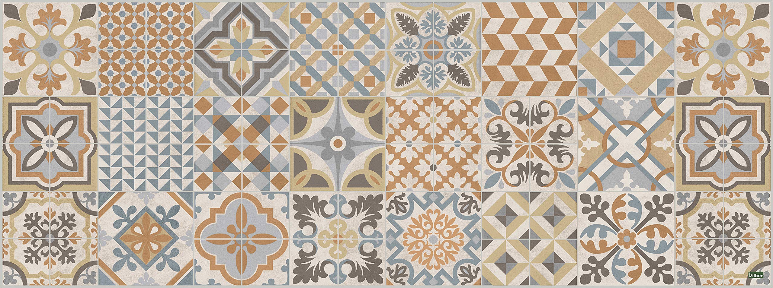 Vilber Toledo DU 04 52X140 Rug, Vinyl, Brown/Beige-04, 52 x 140 x 0.2 cm