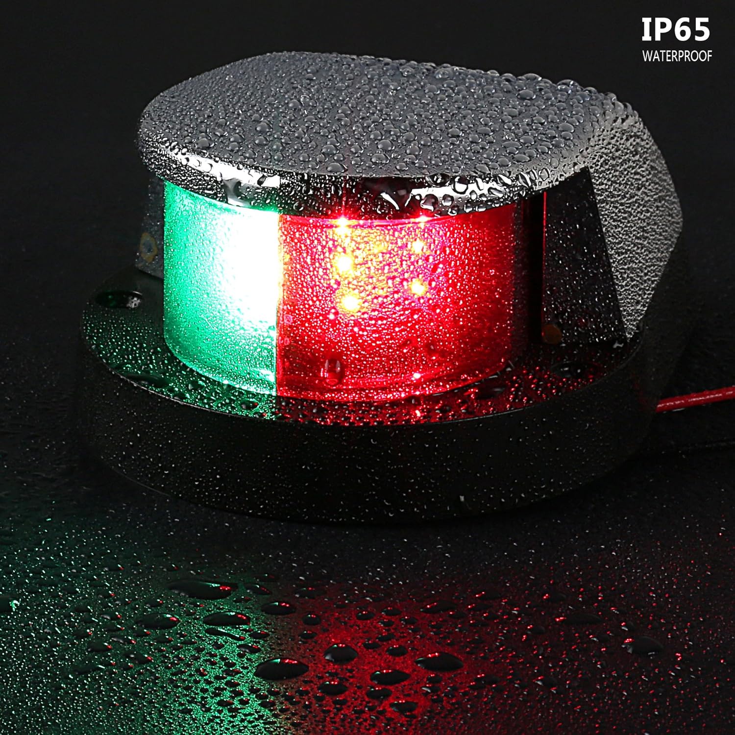 LEANINGTECH Boat Marine LED Navigation Lights Marine Navigation Lamp, Red and Green LED for Boat Pontoon Yacht Skeeter : Sports & Outdoors