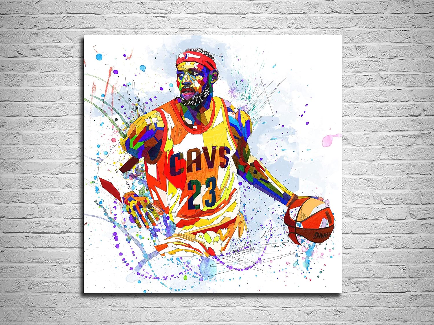 Amazon Com Katia Skye Canvas Print Lebron James La Lakers Basketball Poster 24x36 Posters Prints