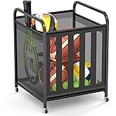 niffgaff Ball Storage Cart, Large Capacity of 15 Balls, Ball Bin with Lockable Wheels, Holds Basketballs, Soccer Balls, Toys and Sports Equipment