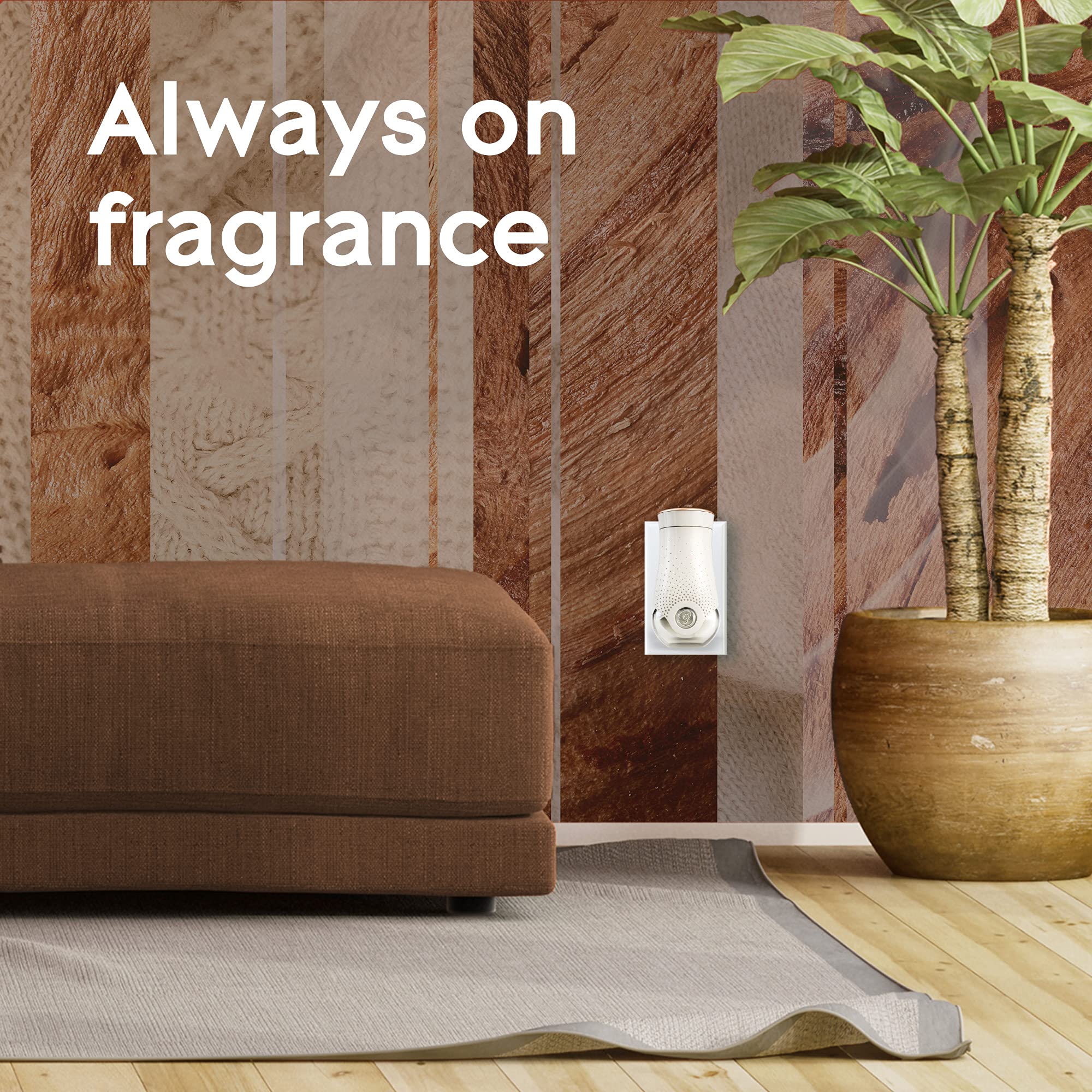 Glade PlugIns Refills Air Freshener, Scented and Essential Oils for Home and Bathroom, Cashmere Woods, 1.34 Fl Oz, 2 Count