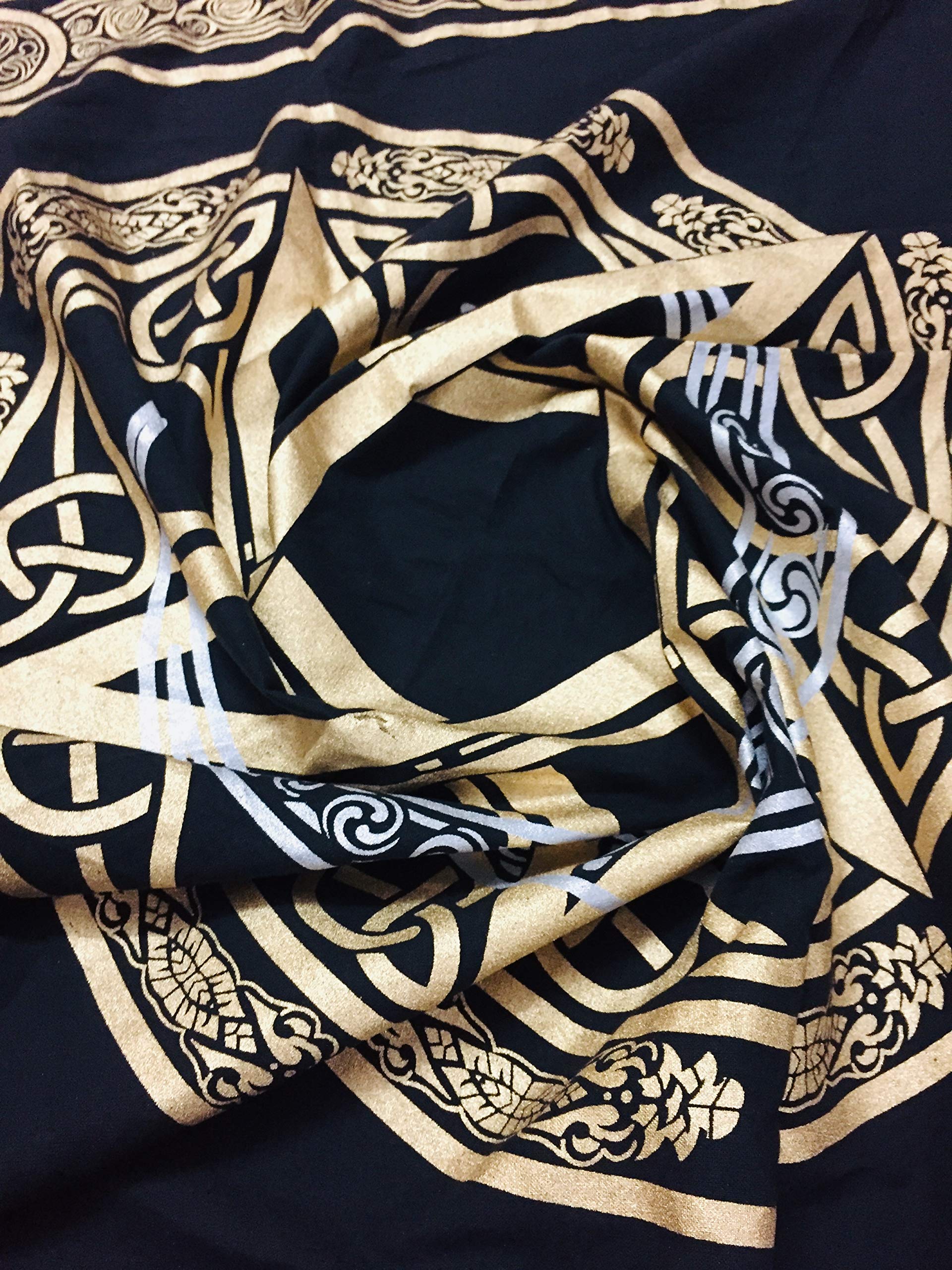 Indian Consigners Altar Cloth Crescent Pentagram Witchcraft Alter Tarot Spread Top Cloth Wiccan Square Spiritual 36 by 36 Sacred Crescent Pentagram