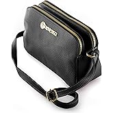 Baroncelli Crossbody Bag Made in Italy with Long Stripe Genuine Italian Soft Leather
