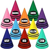 Freesdai 10pcs Halloween Costume Gnome Hat – Pointy Felt Elf, Dwarf, Clown, Santa Cone Party Hats for Adults