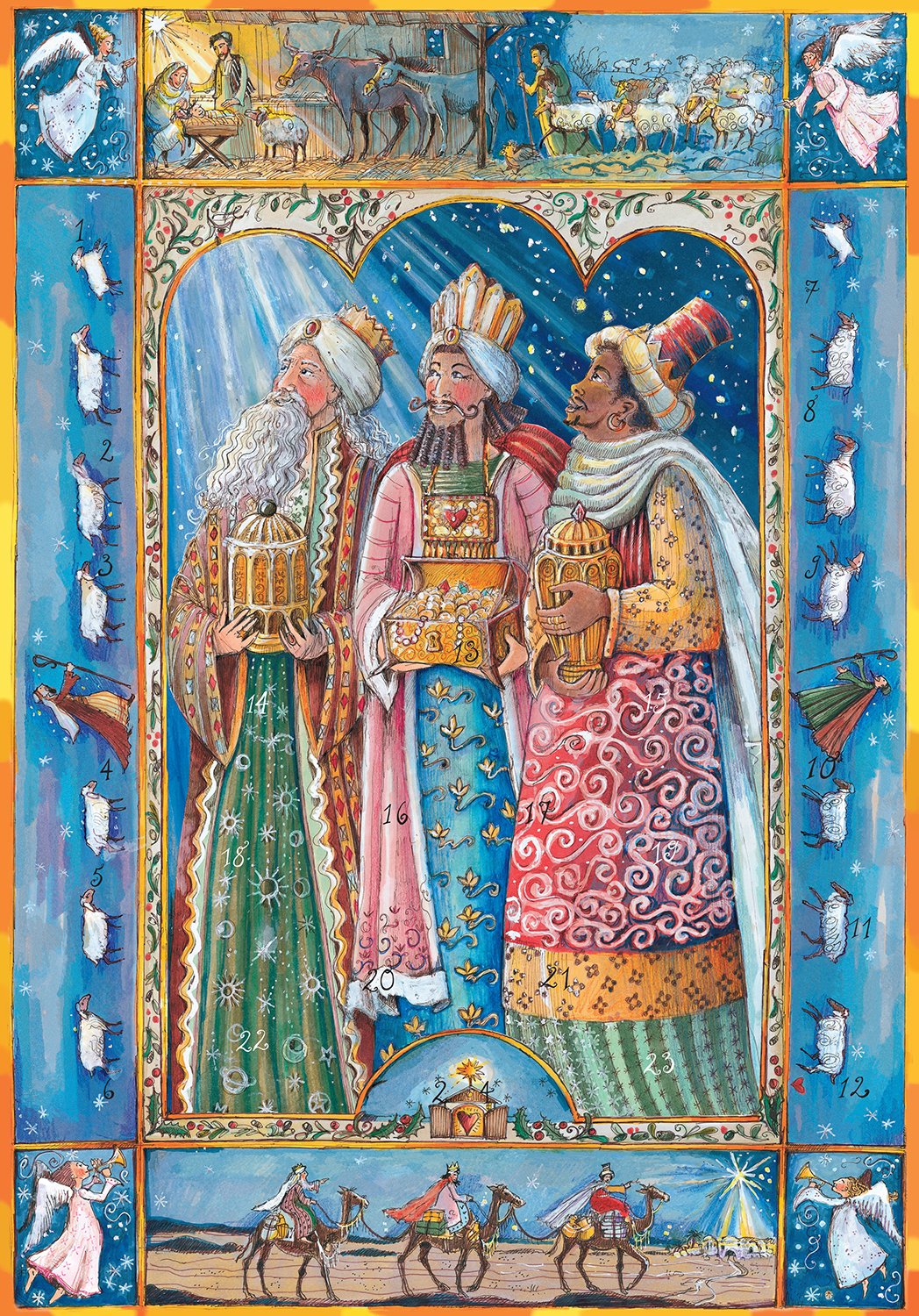 Coppenrath Advent Calendar 'The 3 Wise Men' Religious & Traditional with The Nativity Story 24.5 x 35 cm