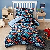 PPOLCA Twin Dinosaur Kids Bedding Set for Boys, 2 Pieces Twin Dinosaur Kids Comforter Sets for Boys, Super Soft Lightweight for All Seasons, Includes 1 Comforter (66"x86") and 1 Pillowcase(20"x26"+2")