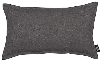 McAlister Textiles Savannah | Kissenbezug Für Sofakissen in Anthrazit Grau | 50 x 30cm | gewobener Jacquardstoff | Einfarbige