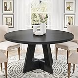 Tribesigns Round Dining Table Wood Kitchen Table