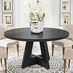 Tribesigns Round Dining Table Wood Kitchen Table
