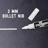ISLAND Chalk Pens D30 White 3mm Fine Bullet Nib, Dry Wipe Marker view 10