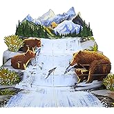 HEARTAGS- Dad Birthday Card, Papa Bear Pop Up Birthday Card For Dad, Husband, Son, 3D Popup Greeting Cards Size 6x8 inches Includes Message Note and Envelop