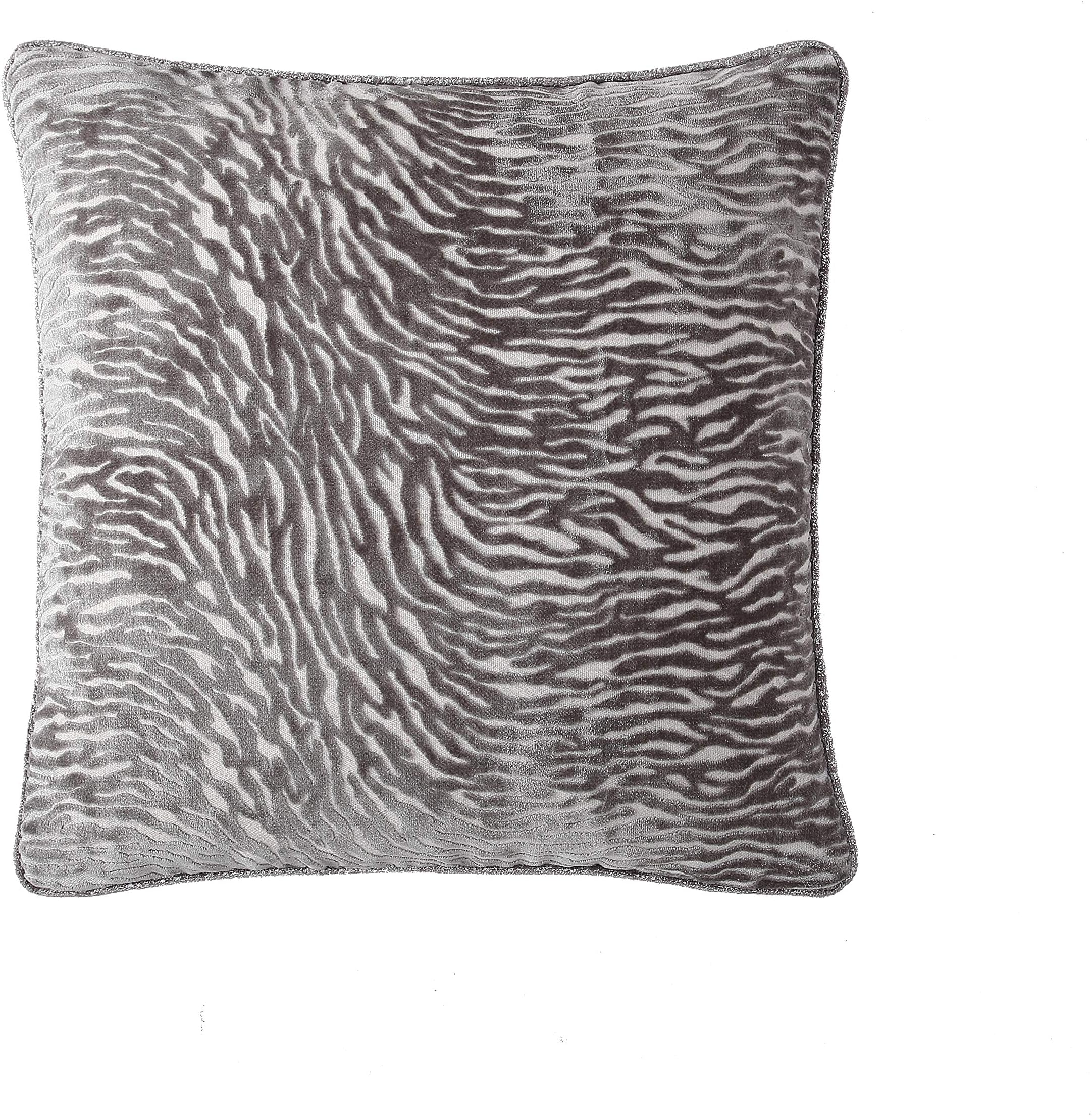 Morgan Home Decorative Textured Zebra Velvet Plush Throw Pillow Cushions Cover for Sofa Couch or Bed - 18 x 18 inches, 1 PC