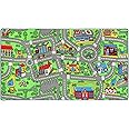 Click N' Play Kids Mat, Large Area Rug for Kid and Toddler Bedroom or Playroom, Perfect as a Classroom Rug, Fun, Educational, Non-Slip Activity Rug for Boys and Girls with a Road for Toy Cars