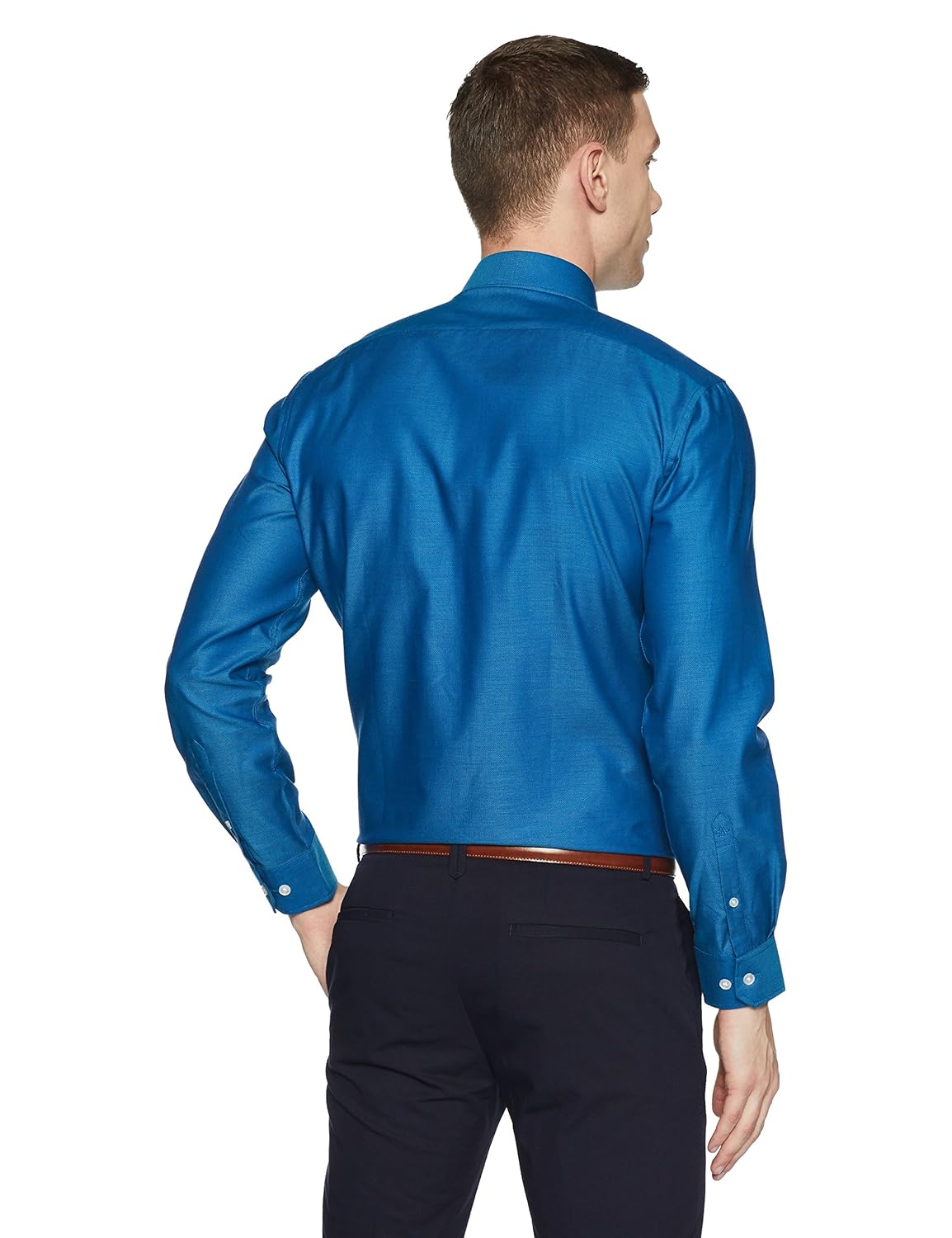 arrow men's plain slim fit cotton formal shirt