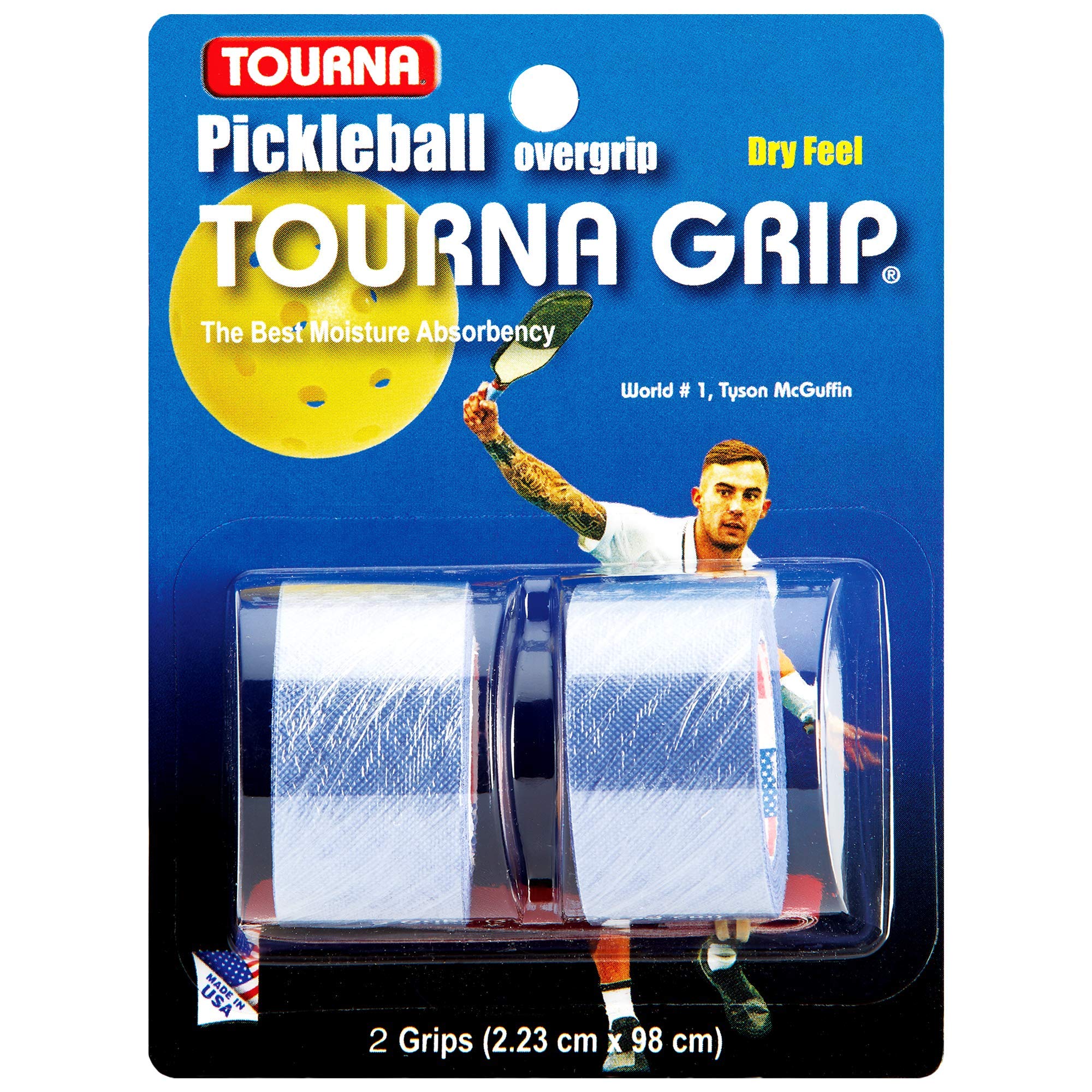 Tourna Everyone 2 pack Tourna Pickleball Grip, Blue, US