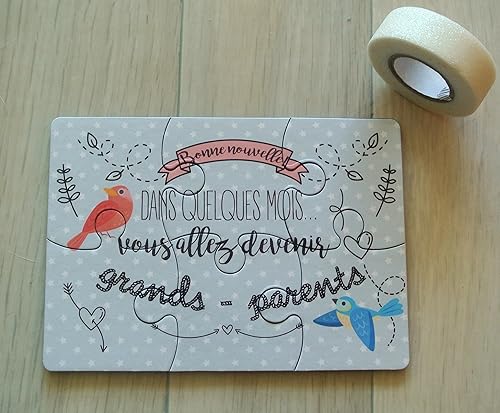 Puzzle Annonce Grossesse Grands Parents Amazon Fr Handmade
