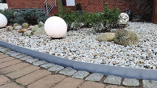 Rasenkante 5m 10m 15m 20m 30m 40m 50m 100x18cm Div. Größen | Gebördelt | Aluminium Verzinkt | Beeteinfaassung Metall, Alu Ras