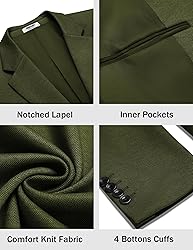 COOFANDY Mens Suit Blazer Classic Fit Casual