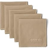 DRYKI Sweat Absorbing Handkerchiefs - The Original Pocket-Sized Sweat Towels - Quick-Dry Microfiber Sweat Rags for Face, Hands, & Body - Men & Women - Gym, Sports, and Work (Tan: 5 Pack)