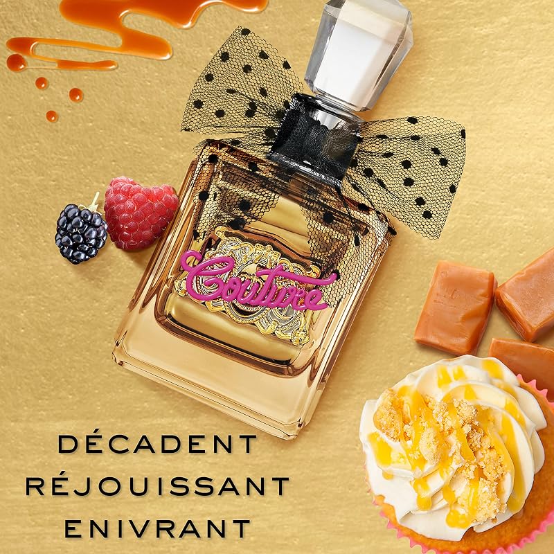 , Viva La Juicy, Gold Couture, Eau de Parfum pour Femme, Senteur Florale Fruitée et Gourmande, Spray Vaporisateur, Fragrance Sensuelle, Parfum Longue Tenue