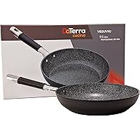 Vesuvio Ceramic Coated Nonstick Frying Pan, 9.5 Inch | Heat Resistant Silicone Handle | Durable, High Heat Aluminum Base…