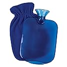 Carex, Hot Water Bottle with Fleece Cover, Threaded Stopper Prevents Leaking, Latex-Free, for Hot or Cold Therapy, Great for Cramps, Muscle Pain, Joint Pain from Arthritis, Headaches, Hot Flashes