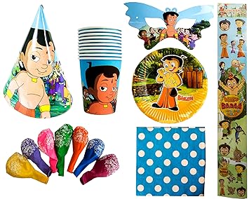 Chota Bheem Birthday Party Combo Pack For 20 Kids Paper Hat