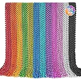 YAXINRUI 150PCS Mardi Gras Beads, Party Beads Necklaces for Mardi Gras, Christmas, St. Patrick's Day, Beads Party Favors Throw Bead Accessories in 10 Colors