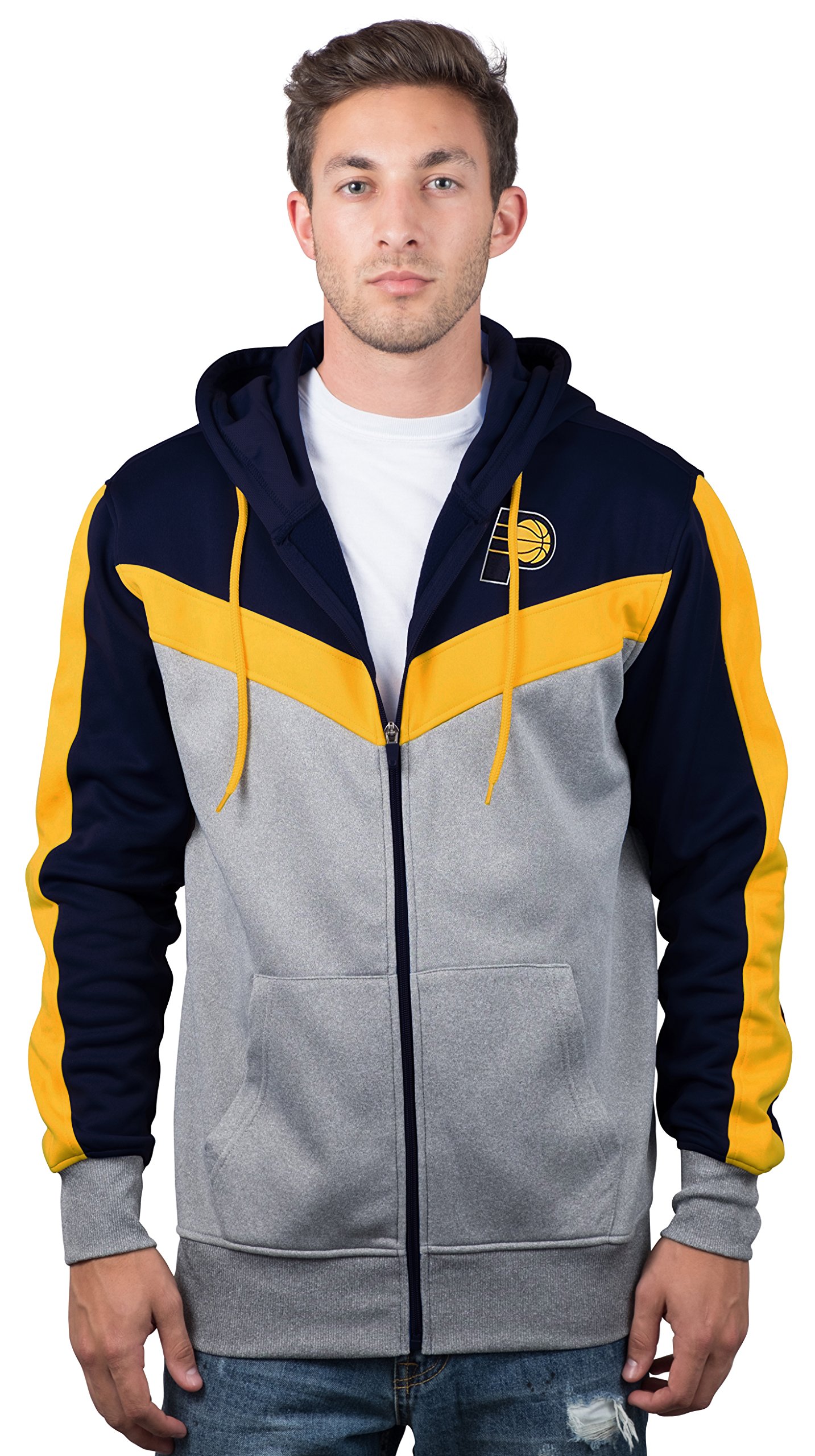 Ultra Game NBA Men's Soft Fleece Full Zip Jacket Hoodie