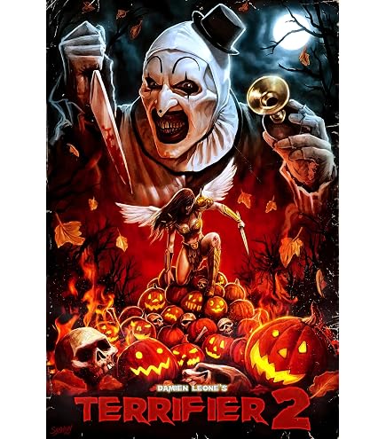 Targa In Metallo Terrifier – Art The Clown, Poster Horror Film Vintage 30x20cm – Decorazione Da Parete Per Bar, Casa
