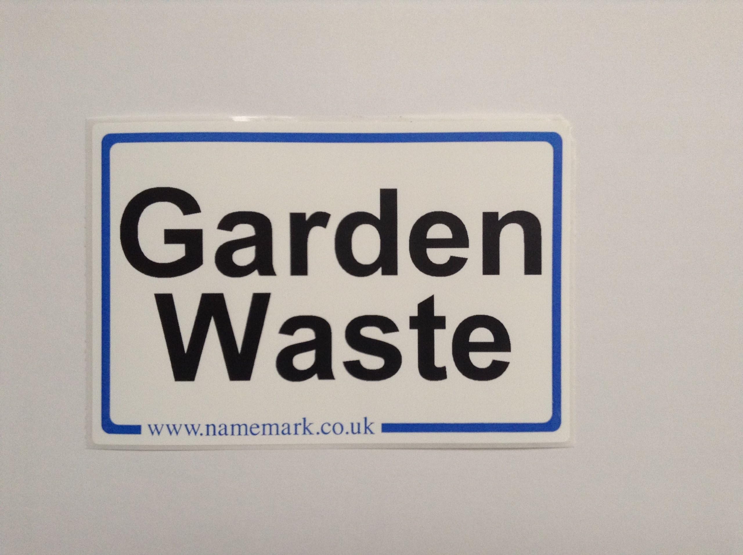 GARDEN WASTE STICKER - SELF ADHESIVE WHEELIE BIN/DUSTBIN LABEL - SUITABLE FOR ALL BINS/RECYCLING CADDIES/COMPOST BINS
