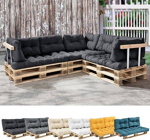 En Casa 1x Ruckenkissen Fur Euro Paletten Sofa Dunkelgrau Palettenkissen Auflage In Outdoor Polster Mobel Amazon De Kuche Haushalt