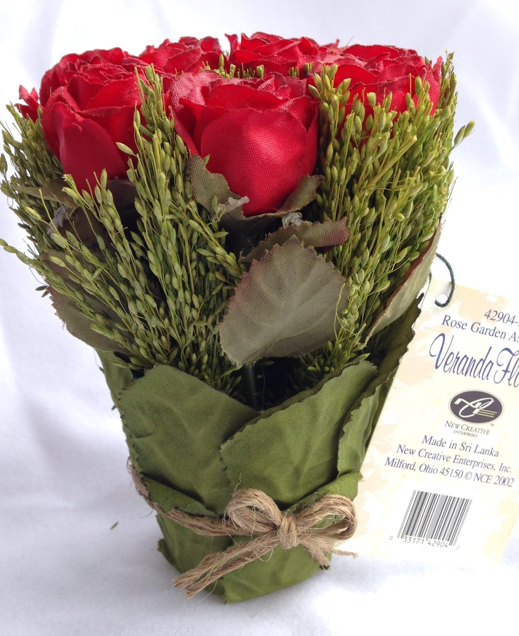 Red Juliet Rose Graduation Party or Wedding Reception Artificial Flower Table Centerpiece (Set of 2)
