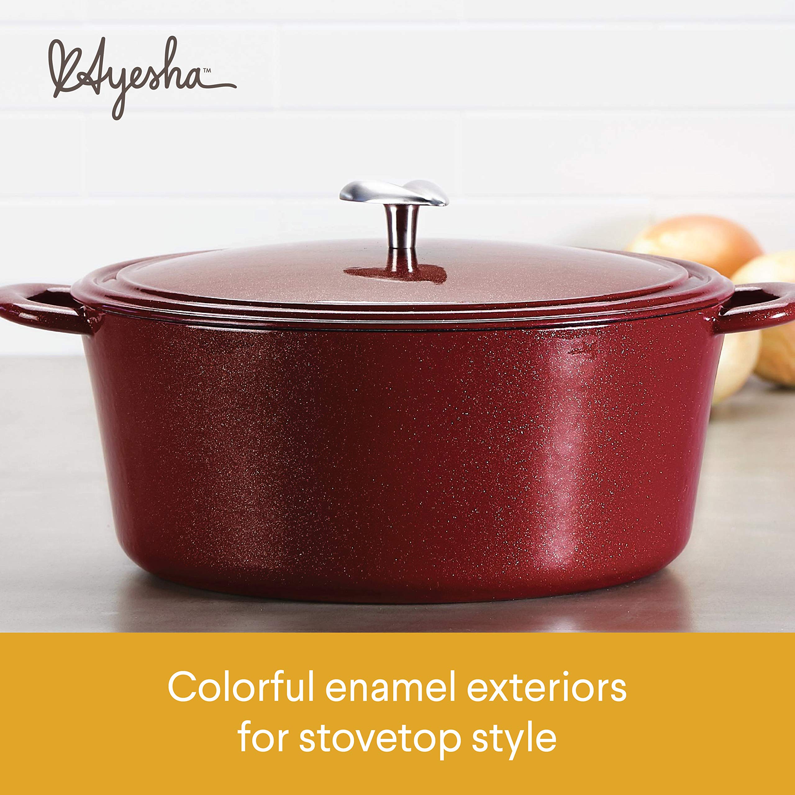 Ayesha Curry Cast Iron Enamel Casserole Dish/ Casserole Pan / Dutch