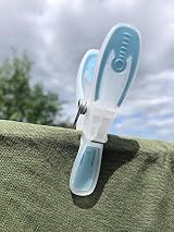 Addis Soft Clip Plastic Large Clothes Washing Line Pegs 20 Pack Blue Clear view 3