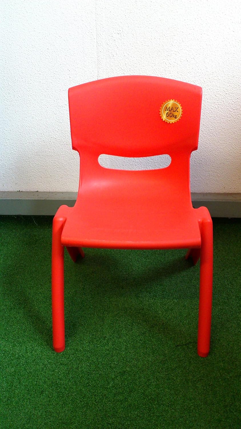 east2eden Red Stackable Kids Children Plastic Chair Amazon.co.uk