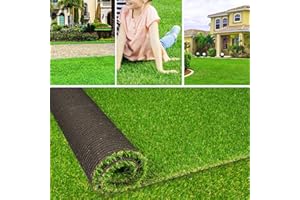 ZGR HOME&GARDEN Artificial Grass Fake Grass Lawn Turf 4 ft 10 in x 8 ft, Realistic Synthetic Pet Turf Garden Landscape, Indoor/Outdoor Rugs with Drain Holes, Dogs Pee Pads Area, Customized Available