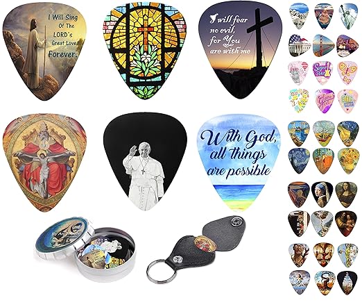 title=Plettri per Chitarra Cristiani, Regalo Premium- 12 Plettri Medi in Celluloide