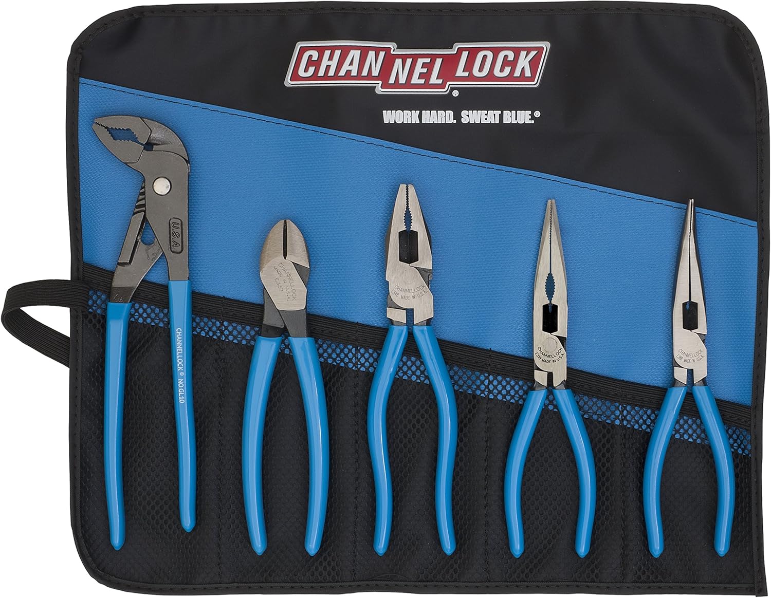 Channellock Tool Roll53 ESeries Plier Set with Tool Roll, 5Piece