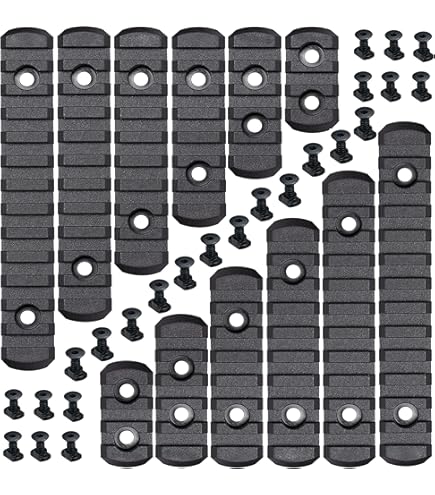 7 EMPLACEMENTS M-LOK Keymod Picatinny adaptateur rail tisserand profil bas rail ultra fin EUR 13