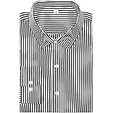 GIANZEN Grade 4 Wrinkle-Resistant Long Sleeve Striped Button-Down Shirt for Men Mens Dress Shirts