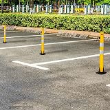 Berry 65CM Parking Barrier Bollard 2 Keys Yellow ABS GI Reflective Post (2 Pcs) view 5