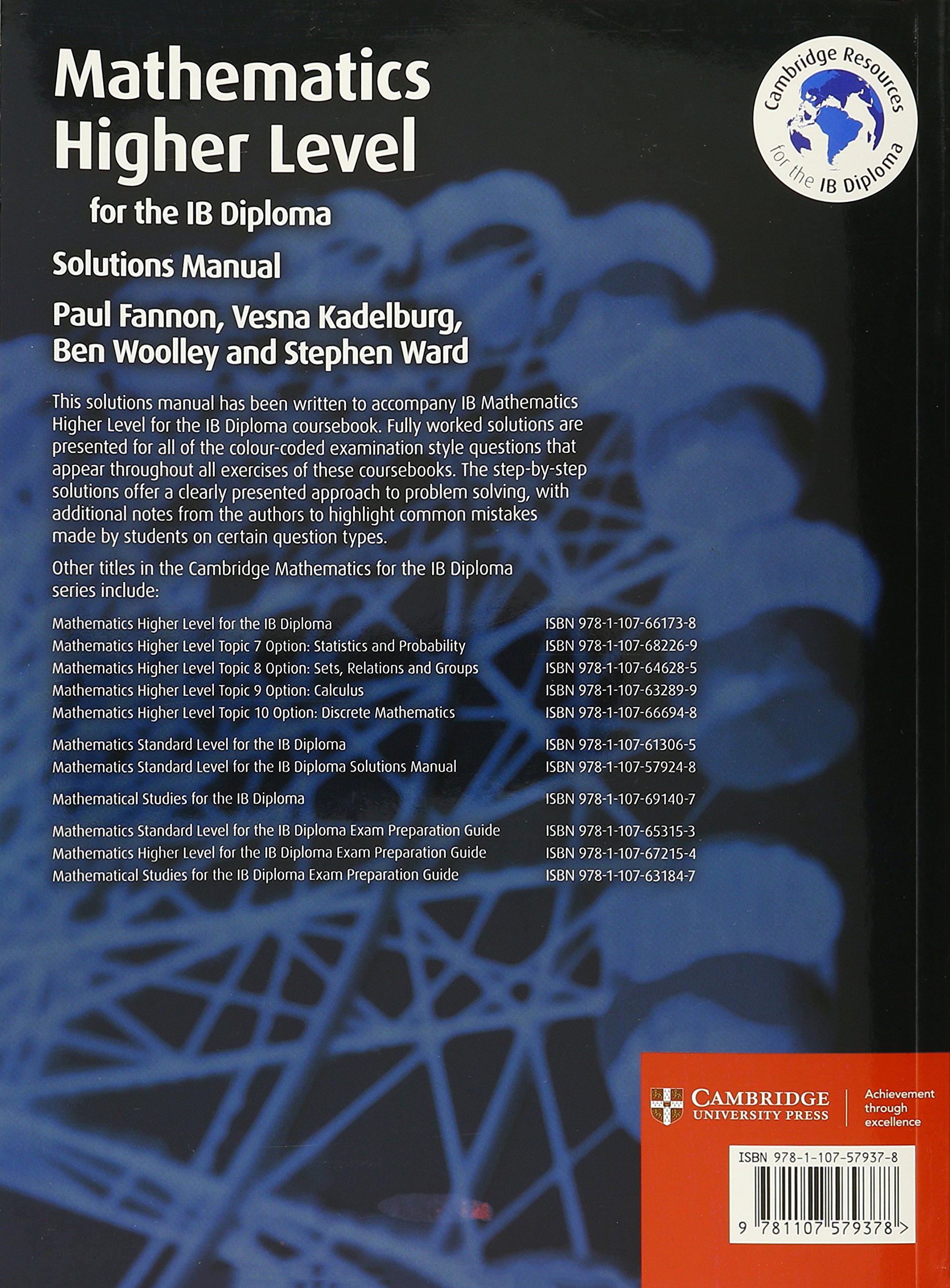 Buy Mathematics for the IB Diploma Higher Level Solutions Manual (Maths for  the IB Diploma