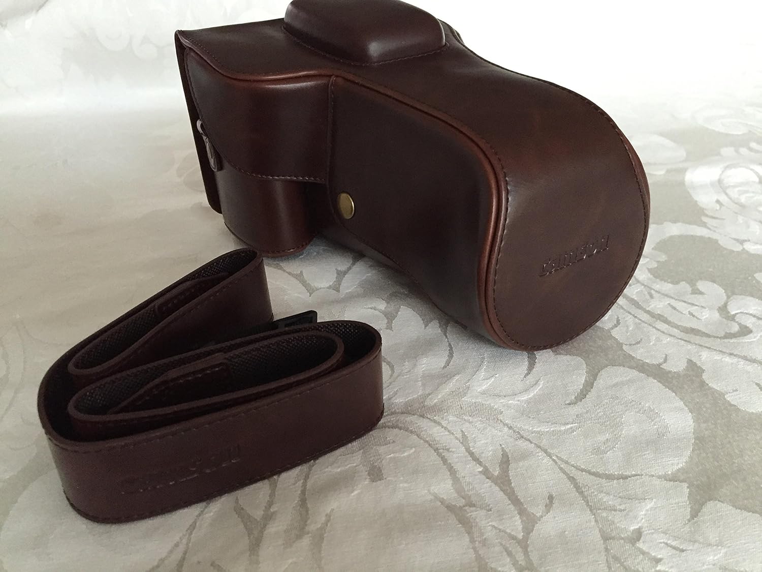 Camson Vintage Leather Case for Canon EOS Rebel T7i, T6s