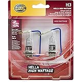 HELLA H3 130WTB Twin Blister High Wattage Bulbs, 12V, 2 Pack
