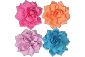 4pcs Dog Cat Collar Flowers Multicolored pet Collar Bow tie Flowers Set Grooming Accessories OD 8cm