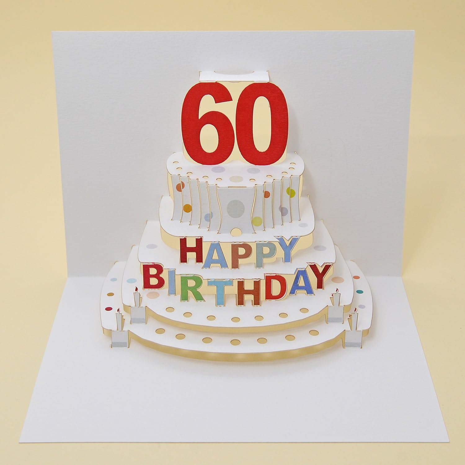 Forever Handmade Cards Pop Ups POP48-60th Birthday - Laser Cut Pop Up Card