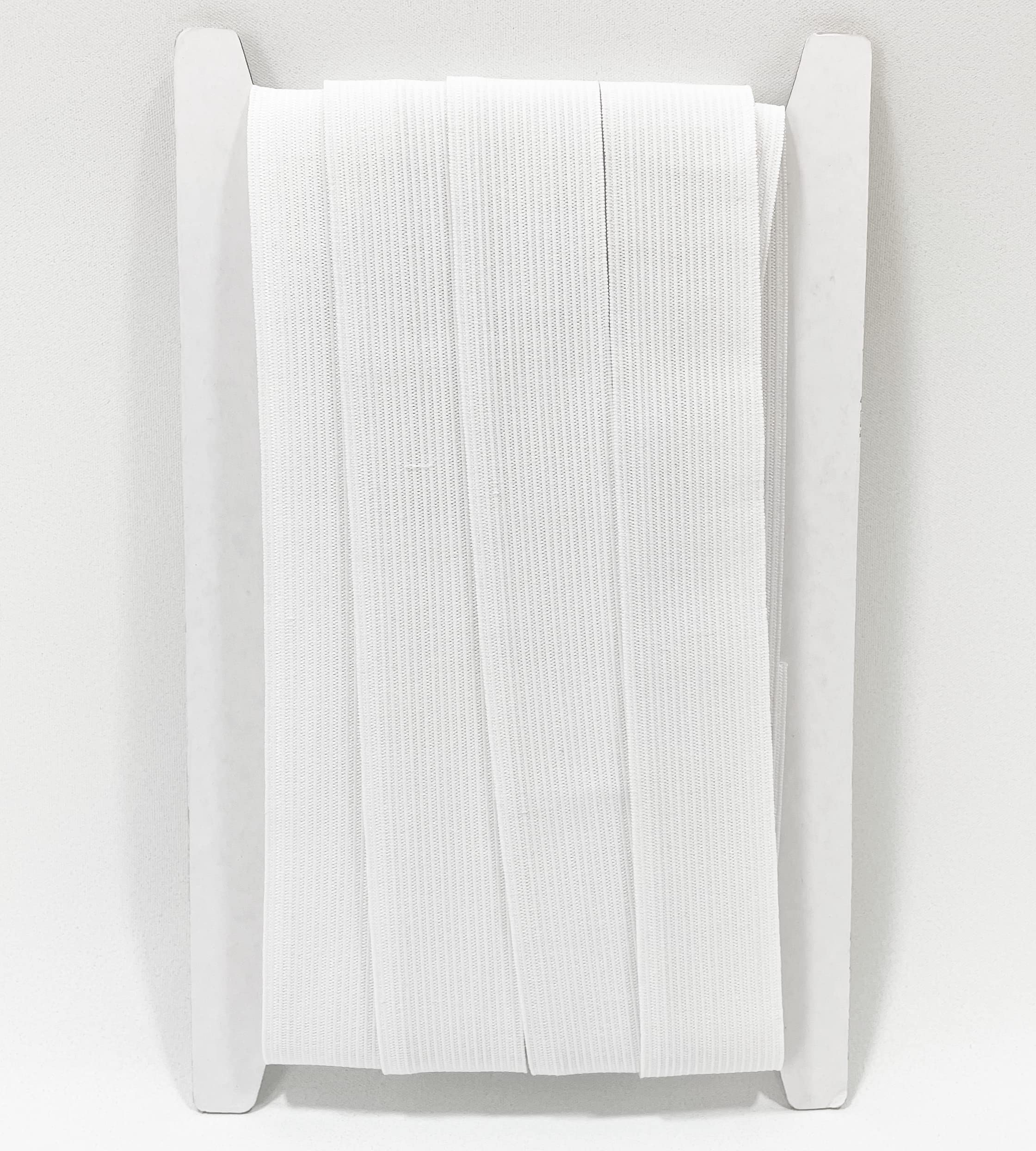 10M, 2 pieces White, 35 mm Flat Elastic Sewing Band for Crafts, Clothing, Flat Elastic Band, Elastic Sewing Fabric, Sewing Ties (101, 35 mm x 10 m)