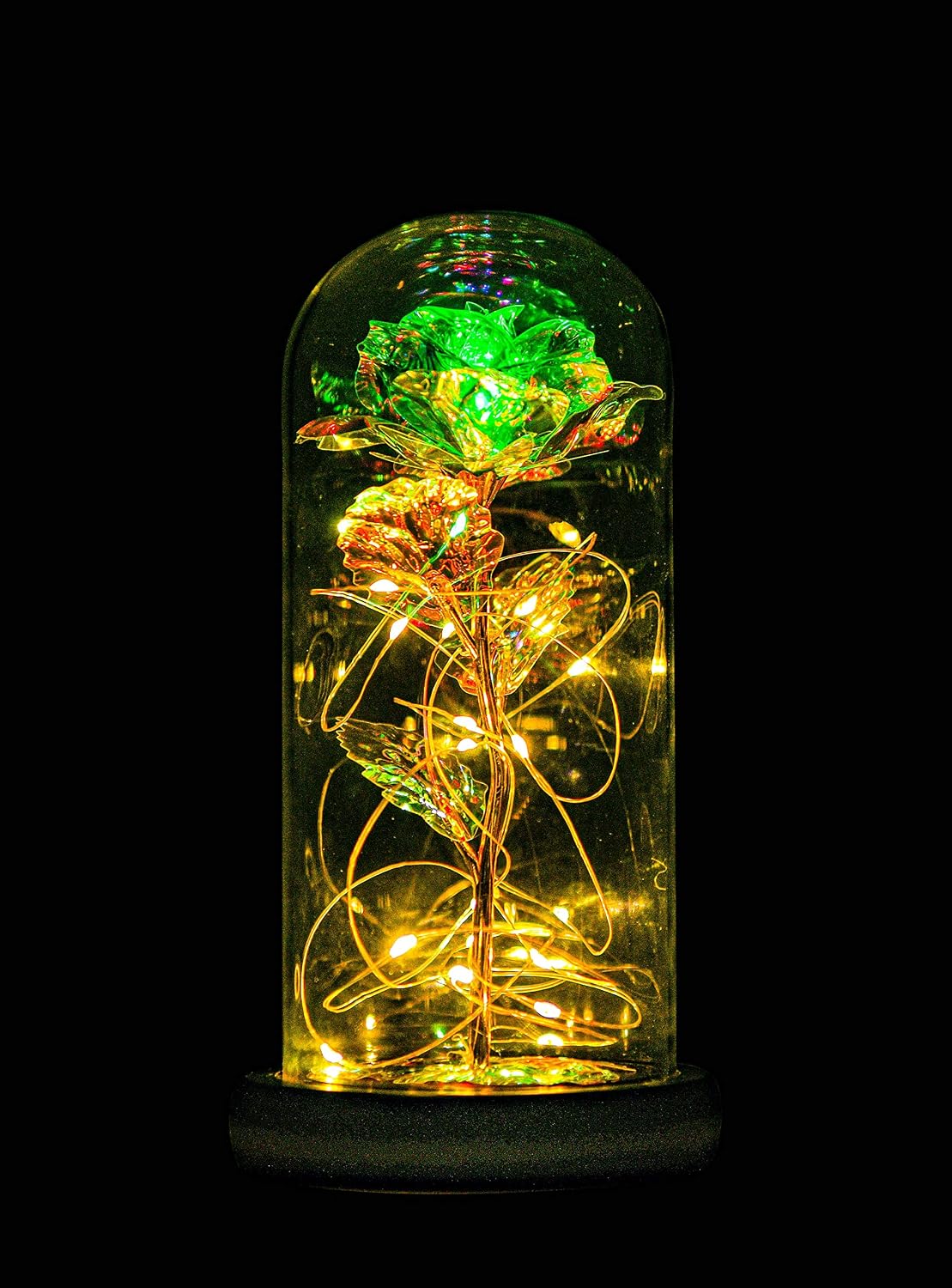 Galaxy Rose Flower Gift, Infinity Rose in Glass Dome with USB,Automated Color Change String Light on The Crystal Rose,Unique Gifts for Women, Christmas, Valentine's Day, Anniversary and Birthday - Image 5